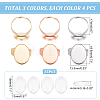 Unicraftale DIY Oval Blank Dome Adjustable Ring Making Kit STAS-UN0039-93-4