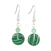 4 Pairs Natural Mixed Stone & Synthetic Cherry Quartz Glass & Synthetic Malachite Dangle Earrings for Women EJEW-TA00565-3