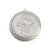 304 Stainless Steel Locket Pendants STAS-M090-04P-1