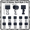20Pcs 10 Styles Silicone Pendants SIL-SC0002-94-2
