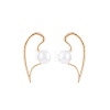 Zinc Alloy & Acrylic Pearl Stud Earrings WGAB762-03-1