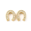 Brass Micro Pave Cubic Zirconia Beads KK-K408-12G-1