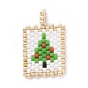 Christmas Theme Handmade MIYUKI Japanese Seed Loom Pattern Seed Beads PALLOY-MZ00060-01-1