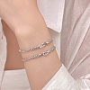 2Pcs 925 Sterling Silver Spring Gate Rings STER-MA0001-01-6