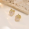 304 Stainless Steel Enamel Stud Earrings WG7643B-01-1