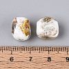 Handmade Gold & Silver Foil Glass Beads FOIL-Q003-01J-4