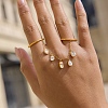 304 Stainless Steel Micro Pave Cubic Zirconia Stackable Rings RJEW-K319-01G-1