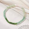 Dyed Natural Malaysia Jade Rondelle Beads Stretch Bracelets for Women BJEW-JB13042-01-1