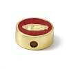 Real 18K Gold Plated Brass Enamel Beads KK-A170-02G-01-2