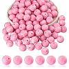 100Pcs Silicone Beads Round Rubber Bead 15MM Loose Spacer Beads for DIY Supplies Jewelry Keychain Making JX461A-1