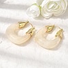 Brass Resin Hoop Earrings EJEW-P333-11D-G01-2