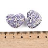 Heart Shaped Polymer Clay Rhinestone Beads CLAY-NH0002-01D-3