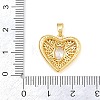 Brass Micro Pave Clear Cubic Zirconia Pendants CU-CBA9B49-01D-G-3