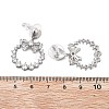 Brass Clear Cubic Zirconia Stud Earrings EJEW-D301-06P-01-5