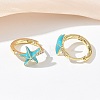 Brass Micro Pave Cubic Zirconia Hoop Earrings for Women EJEW-A167-23G-02-3