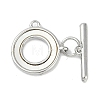 Brass & Shell Toggle Clasps KK-K391-10P-1