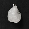 Raw Rough Natural Quartz Crystal Pendants G-A028-01H-3