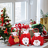 4Pcs 4 Styles Christmas Theme Velvet Packing Pouches ABAG-BC0001-50-5