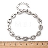 304 Stainless Steel Oval Link Chains Bracelets for Men & Women BJEW-D042-53P-5