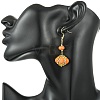Glass Seed Bead and Synthetic Imperial Jasper Dangle Earrings EJEW-MZ00743-02-2