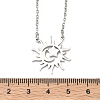 304 Stainless Steel Sun Moon Star Pendant Necklaces for Women NJEW-B158-02P-3