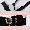 Polyester Bow Tie with Alloy Glass Brooch AJEW-WH0481-784A-4