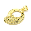 Brass Micro Pave Cubic Zirconia Pendants KK-K354-16D-G-2