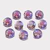 Faceted Glass Rhinestone Charms RGLA-F051-10mm-001PS-1