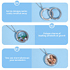 2Pcs Stainless Steel Locket Pendants STAS-BBC0010-31C-5