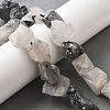 Natural Tourmalinated Quartz Beads Strands G-S386-C15-1