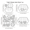 4Pcs 4 Styles Carbon Steel Cutting Dies Stencils DIY-WH0309-654-6