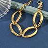 Two Tone 304 Stainless Steel Link Bracelets BJEW-P396-01A-G-3
