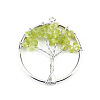 Natural Peridot Tree fo Life Pendants WG82707-14-1