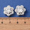 Brass Micro Pave Clear Cubic Zirconia Beads CU-CBAEC99-32S-01-3