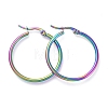 304 Stainless Steel Big Hoop Earrings EJEW-G260-02A-M-1