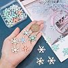 CHGCRAFT 36Pcs 6 Colors Spray Painted Alloy Enamel Pendants ENAM-CA0001-25-3