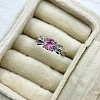 Brass Micro Pave Cubic Zirconia Finger Rings for Women WG8C618-01-1