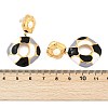 304 Stainless Steel Enamel Dangle Stud Earrings for Women EJEW-F353-01G-02-5