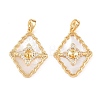Brass Micro Pave Clear Cubic Zirconia Pendant Bails KK-H524-18G-1