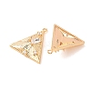 Brass Micro Pave Clear Cubic Zirconia Pendants CU-CBAD58F-05G-2