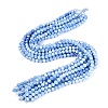 Anti-Tarnish Electroplate Glass Beads Strands EGLA-ZX010-6mm-09-3