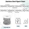 304 Stainless Steel Figaro Chains Chains FIND-SC0012-50C-P-2
