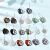Natural & Synthetic Gemstone & 304 Stainless Steel Hoop Earrings for Women EJEW-G475-04P-1