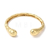 Rack Plating Brass Textured Open Cuff Bangles BJEW-S150-03G-2