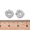 304 Stainless Steel Micro Pave Cubic Zirconia Charms STAS-Z121-45P-2