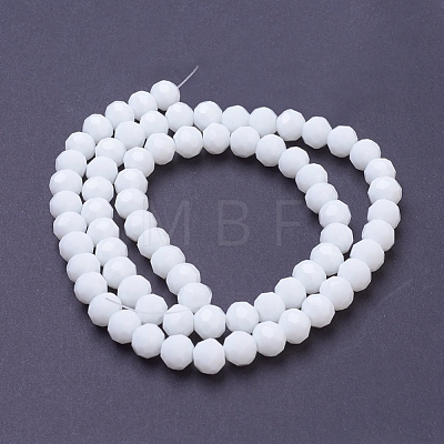 Faceted(32 Facets) Glass Round Beads Strands X-EGLA-J042-8mm-26-1