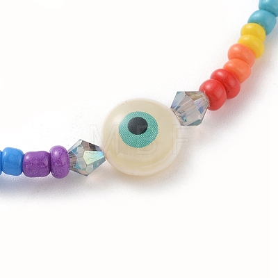 Baking Paint Glass Seed Beads Stretch Bracelets BJEW-JB04829-04-1