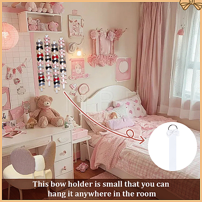 10Pcs Polyester Hairpin Hair Clip Holder Storage Organizer Hanging Ribbon HJEW-FG00049-1