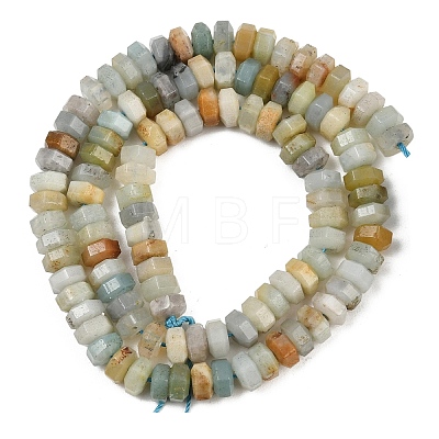 Natural Flower Amazonite Beads Strands G-G317-A30-3X6MM-1