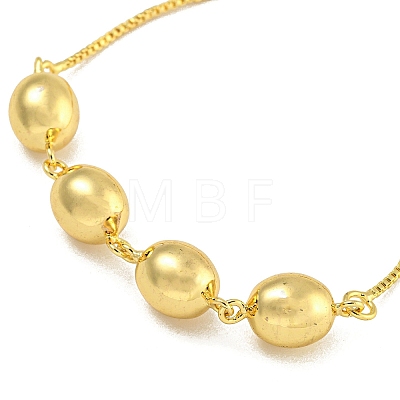 Rack Plating Egg Brass Link Bracelets for Women BJEW-B106-18G-1